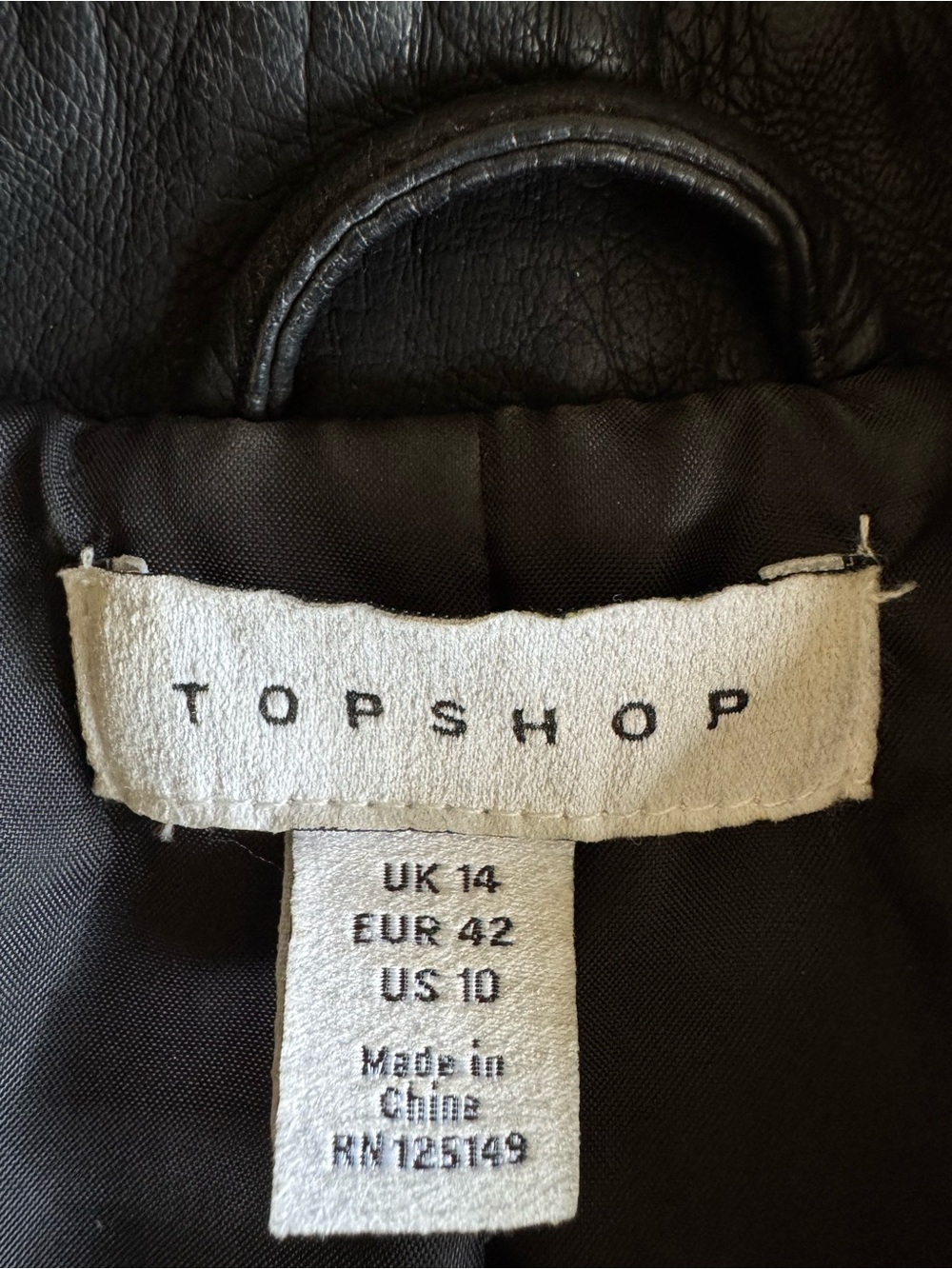 Topshop Black Jacket with Leather Trim - Picture 6 of 9